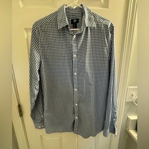 Men’s Casual Shirt - Blue & White (M)